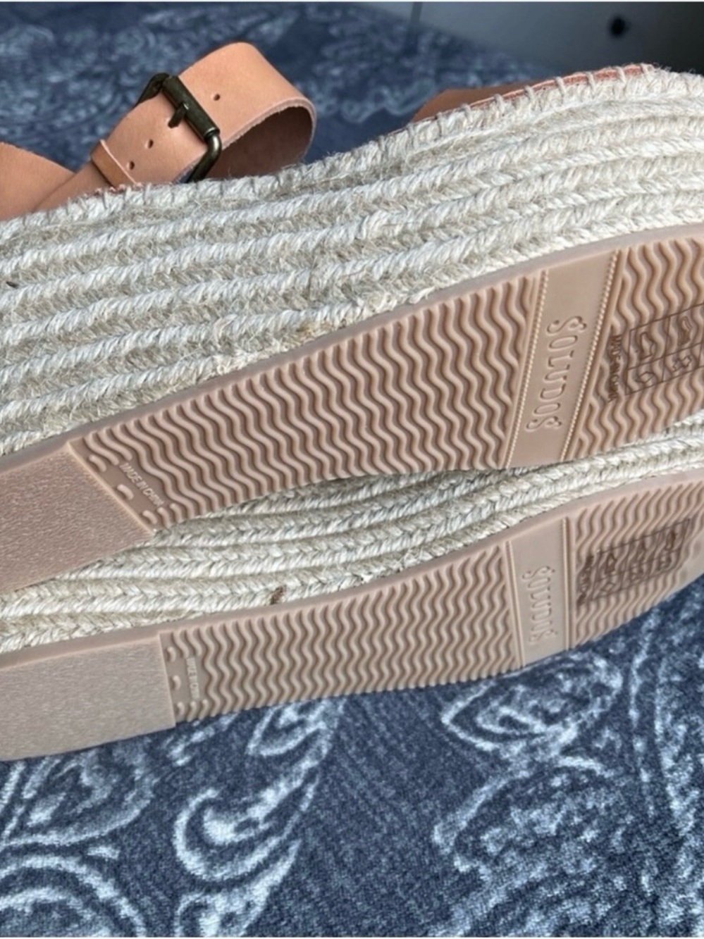 Soludos Minorca High Platform Sandal in Nude Size US 9 - Picture 10 of 11